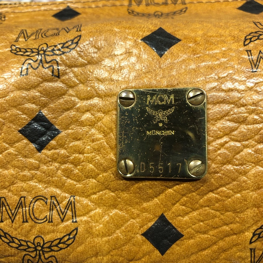 MCM Cognac Visetos Barrel Bag Pristine EUC - Picture 7 of 15